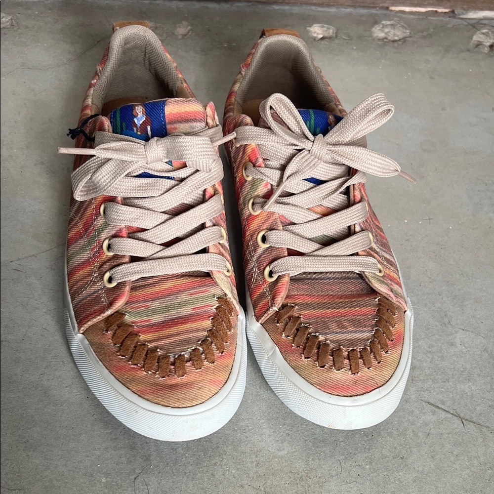 Reba Multicolored Sneakers with Green Soles
